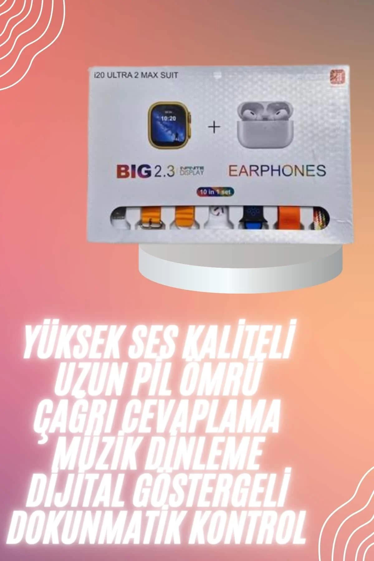 Yeni Nesil 7 Kordonlu Arama Bildirim Özellikli Kulaklık Hediyeli Akıllı Saat
