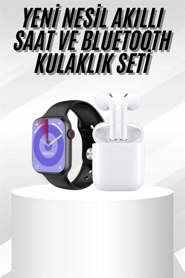 Yeni Nesil Akıllı Saat Ve Kulaklık Seti Gümüş Kasa Zarif Tasarım Çok Fonksiyonlu Fiyatı, Yorumları ve Özellikleri