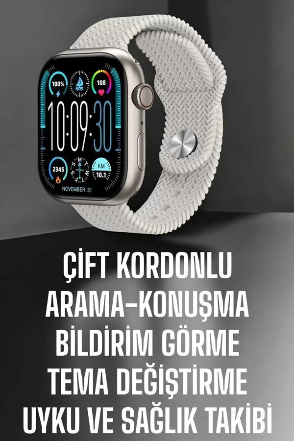Yeni Nesil Akıllı Saat Arama Cevaplama GPS Takibi Adımsayar NFC Özelliği - Lisinya