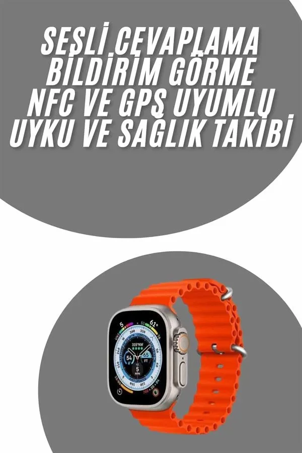 yeni nesil Akıllı Saat Android ve İOS Uyumlu 49 MM NFC Özelliği G