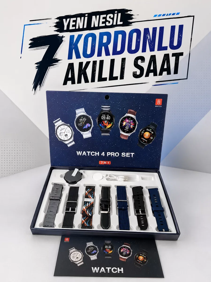 Yeni Nesil Akıllı Saat 2024 Model - Watch 4 Pro Sağlık ve Spor Takibi