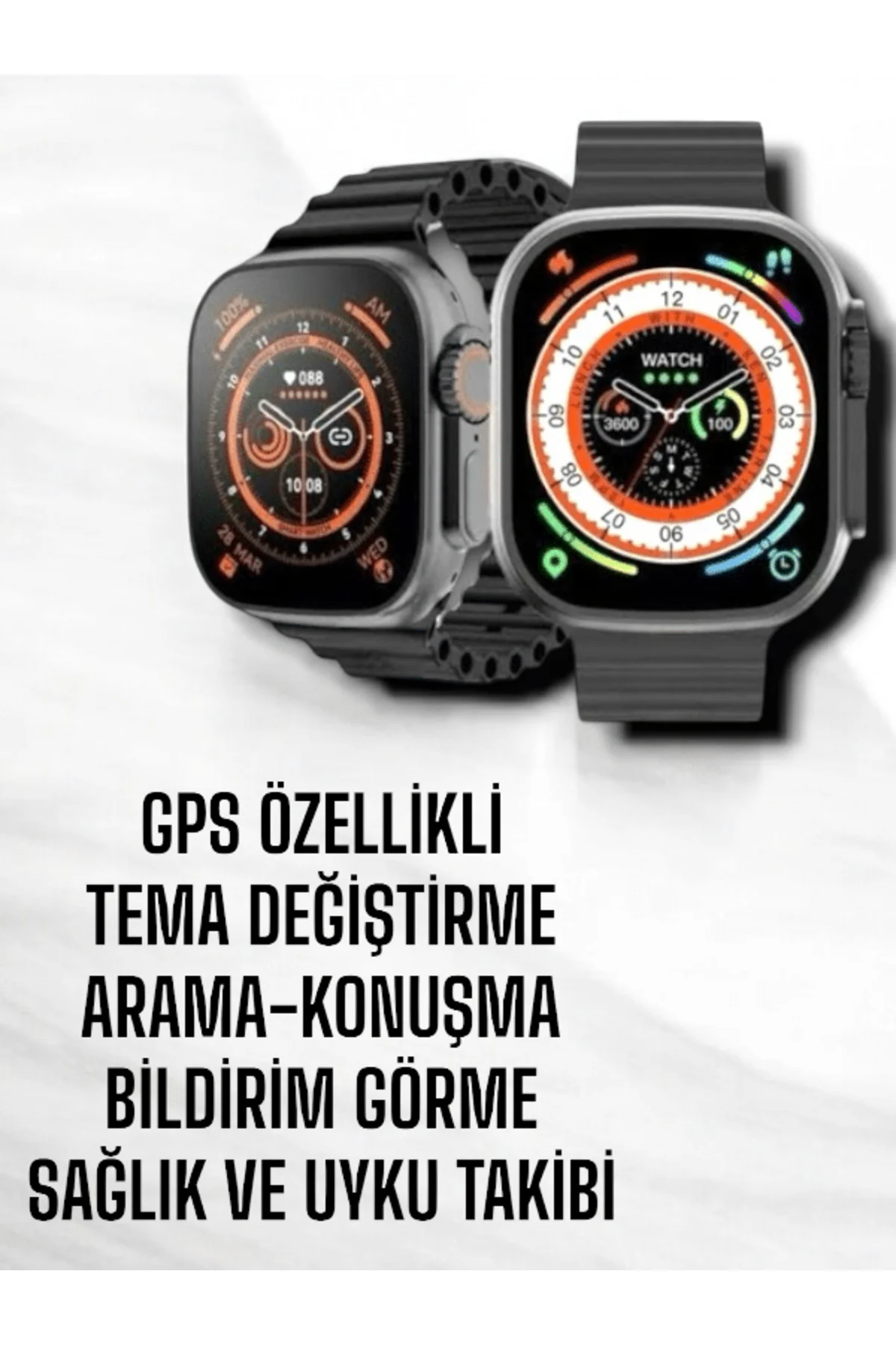 Yeni Nesil Akıllı Saat Titreşimli Uyku & Sağlık Takibi Çift Kordon