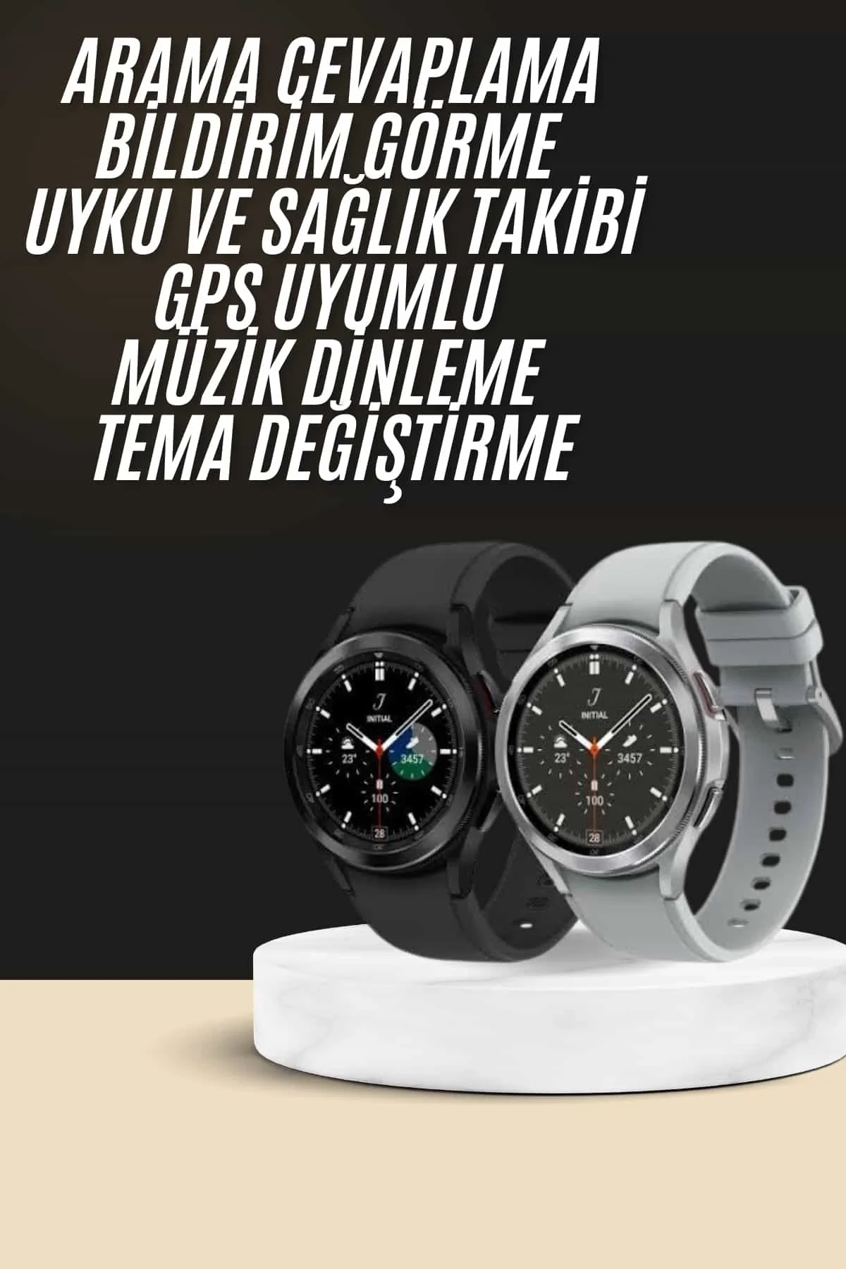 Yeni Nesil Akıllı Saat Çağrı Cevaplayabilen Plastik 47 Mm Uyumlu Kordon