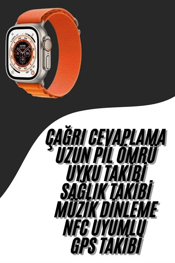 Yeni Nesil Akıllı Saat Arama Cevaplama GPS Takibi Adımsayar NFC Ö
