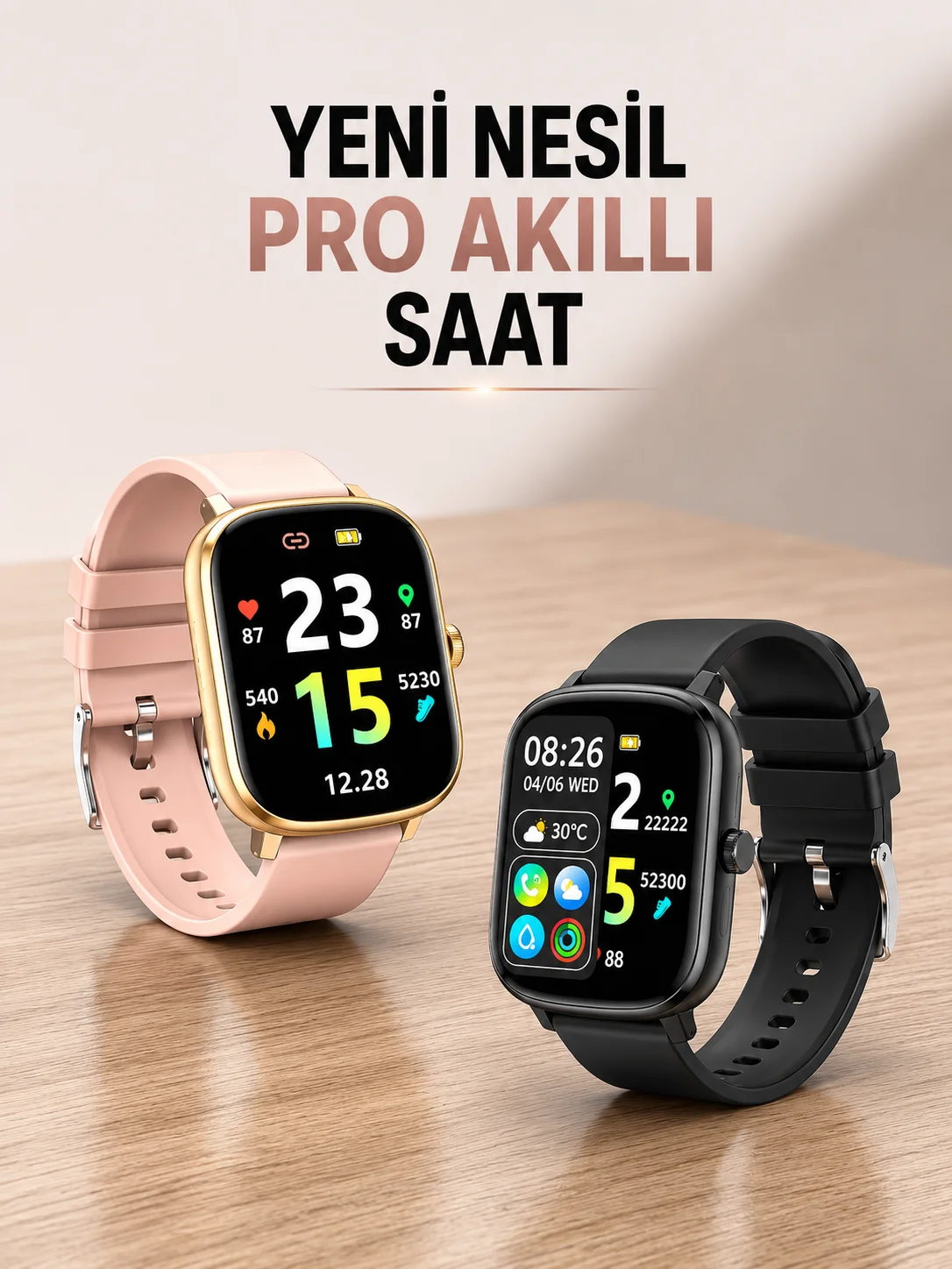 Yeni Nesil Akıllı Saat Arama Bildirimleri, Uyku & Kalp Atış Takibi
