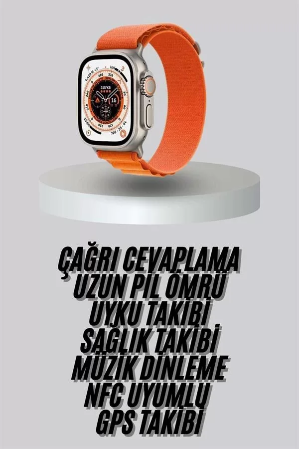 Yeni Nesil Akıllı Saat Uyku ve Sağlık Takibi Titeşimli Sesli Aram