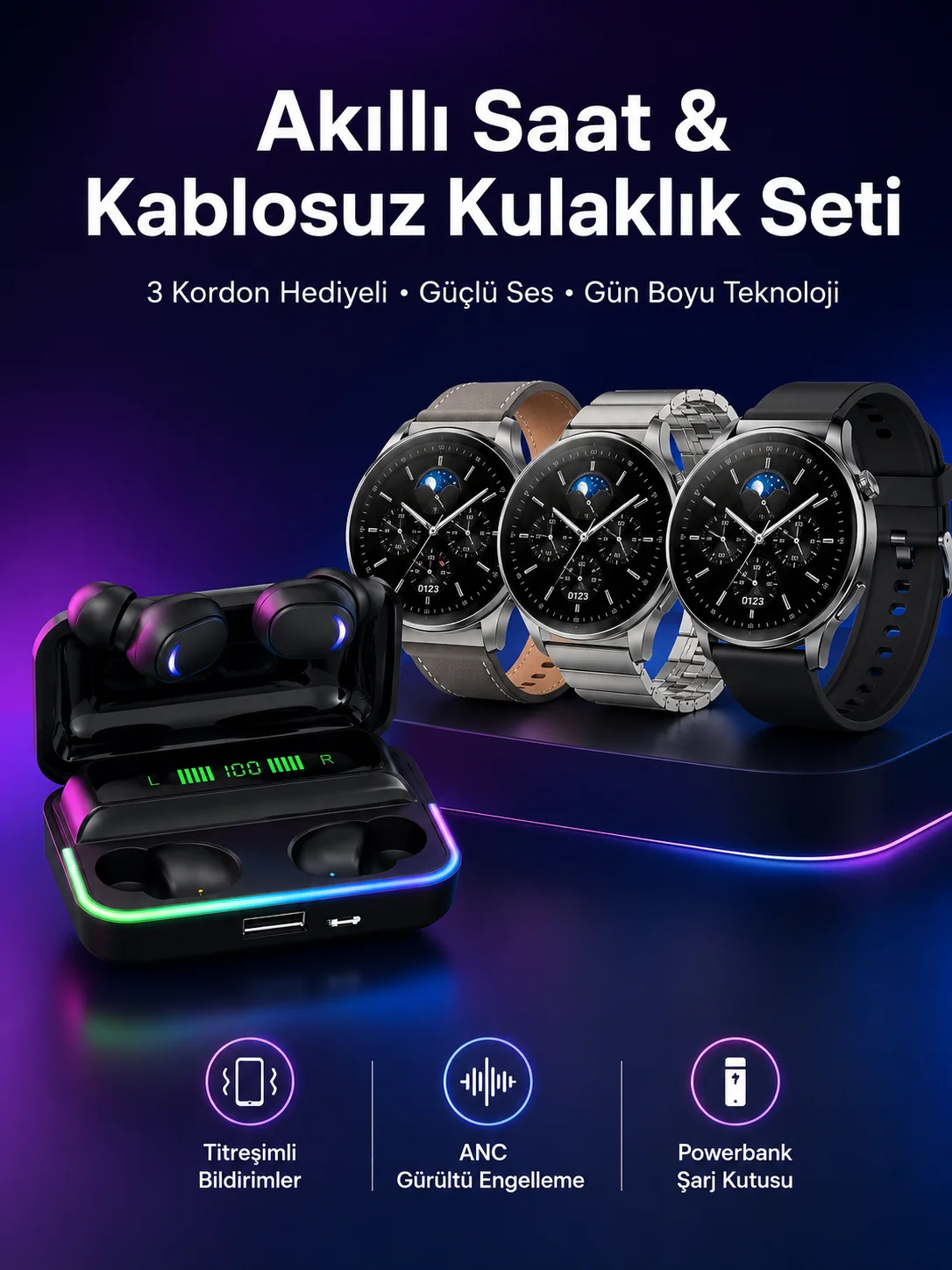 Yeni Nesil Akıllı Saat Ve Bluetooth Kulaklık Titreşim Bildirimleri Uyku Takibi Yeni Nesil Akıllı Saat Ve Bluetooth Kulaklık Titreşim Bildirimleri Uyku Takibi
