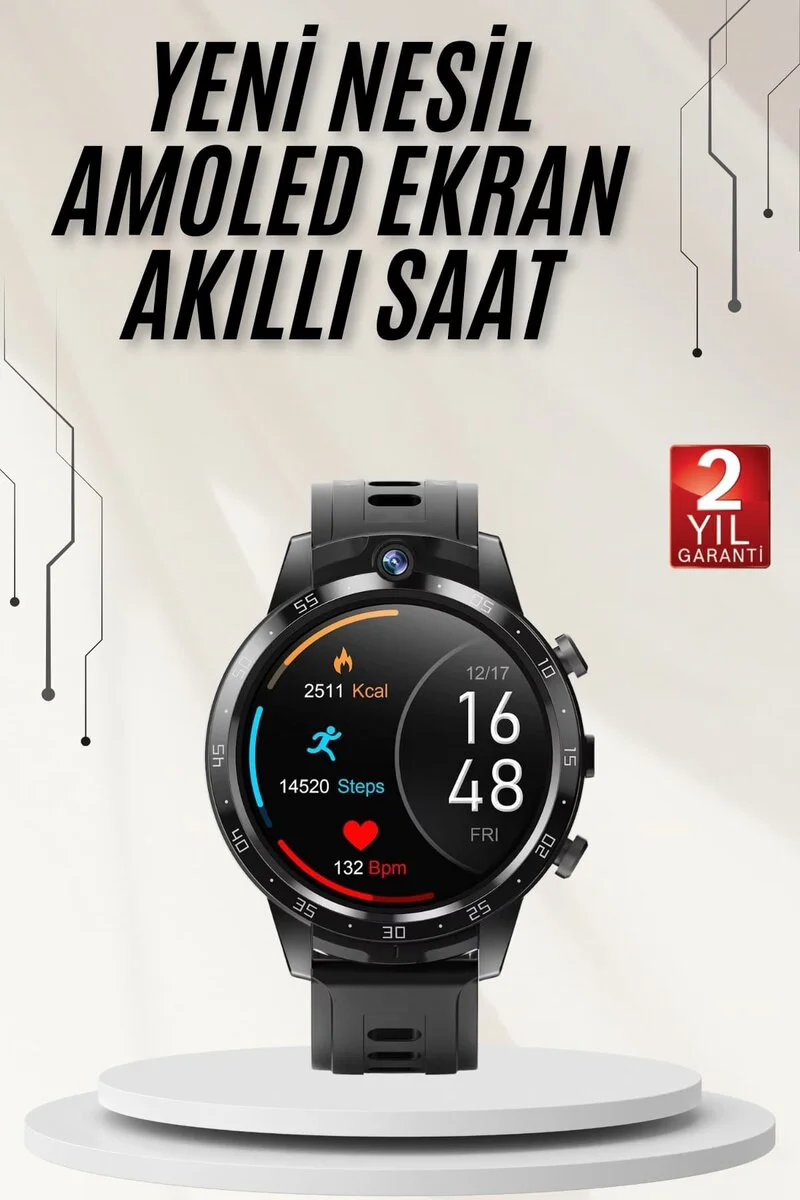 Yeni Nesil Akıllı Saat - Uzun Pil Ömrü, 1.43 inç AMOLED, Gelişmiş Sağlık Takibi