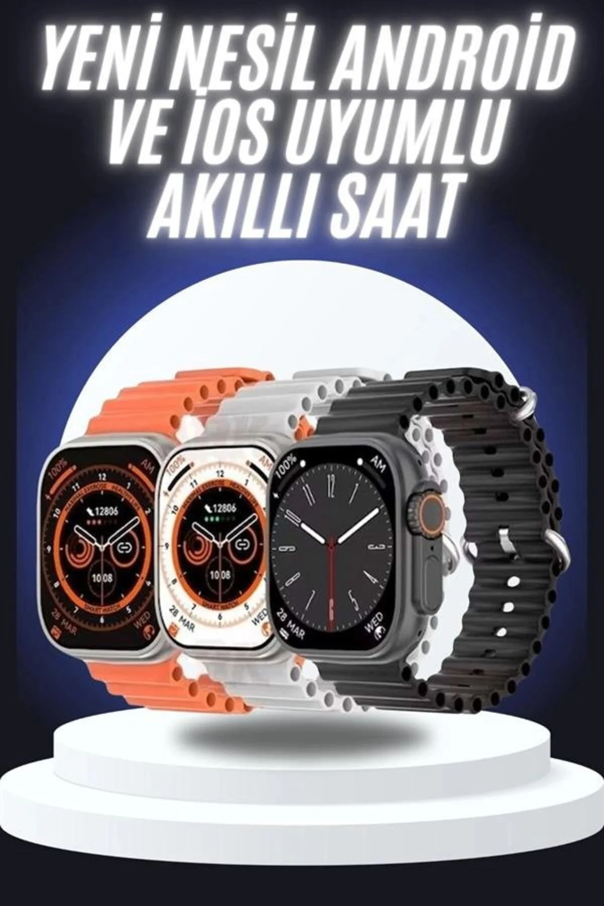 Yeni Nesil Akıllı Saat Çok Yönlü Titreşimli 49 Mm Android Ve İos Uyumlu