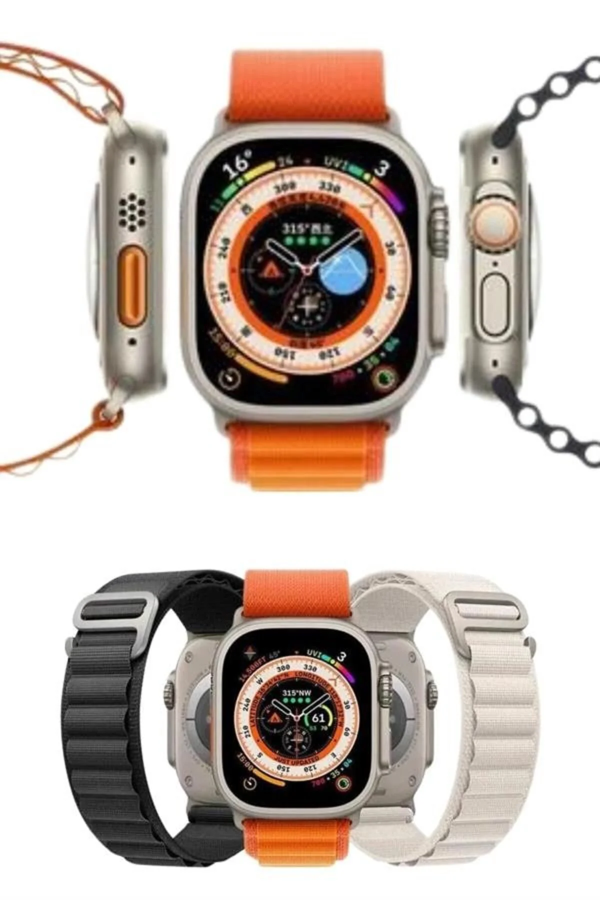 Yeni Nesil Akıllı Saat Çok Yönlü Titreşimli 49 Mm Android Ve İos Uyumlu