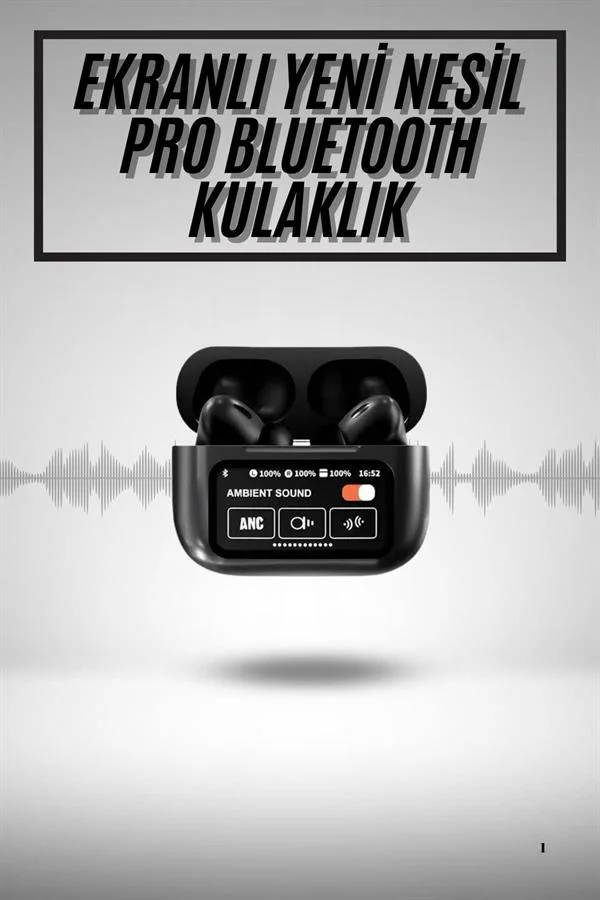 Yeni Nesil ANC Özellikli Çağrı Cevaplayan Dokunmatik Ekranlı Bluetooth Kulaklık Siyah Yeni Nesil ANC Özellikli Çağrı Cevaplayan Dokunmatik Ekranlı Bluetooth Kulaklık Siyah