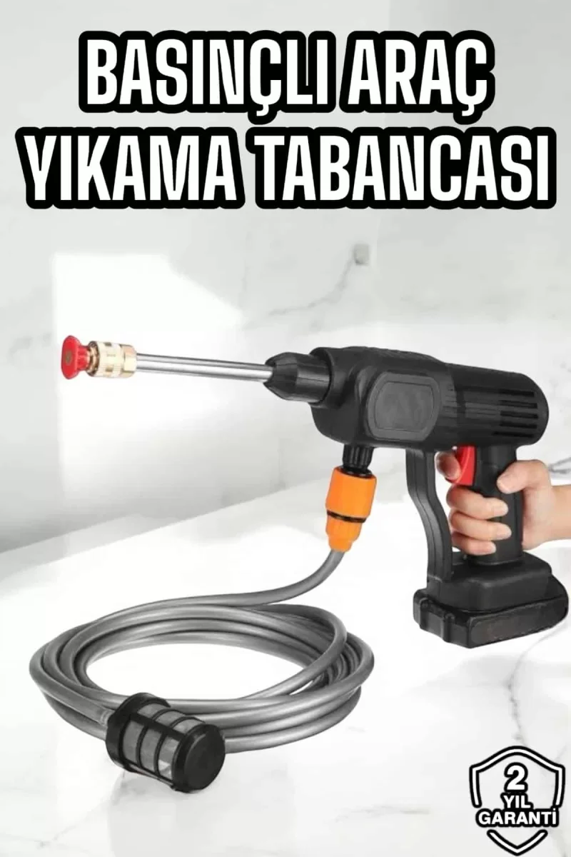 Yeni Nesil Araç Yıkama Şarjlı Tabancası Basınçlı Su Hazneli - Lis