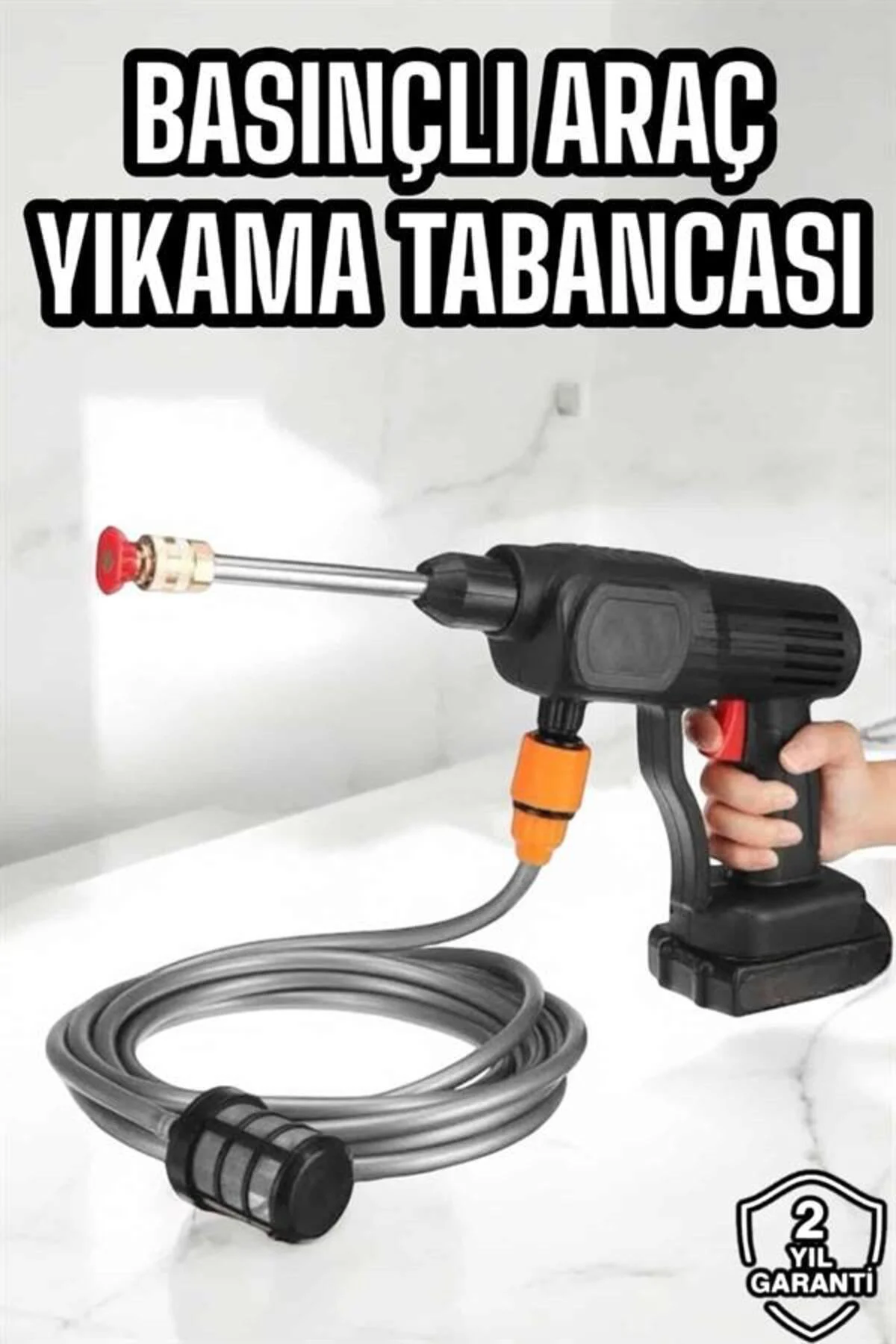 Yeni Nesil Araç Yıkama Şarjlı Tabancası Basınçlı Su Hazneli - Lis