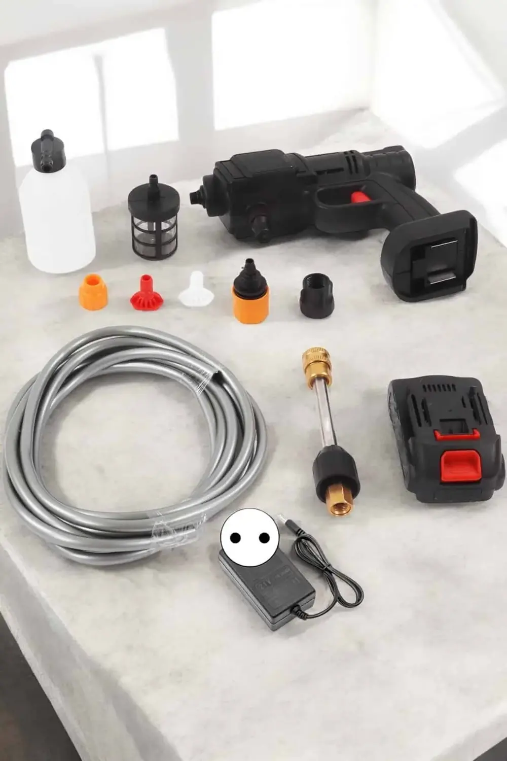 Yeni Nesil Araç Yıkama Şarjlı Tabancası Basınçlı Su Hazneli