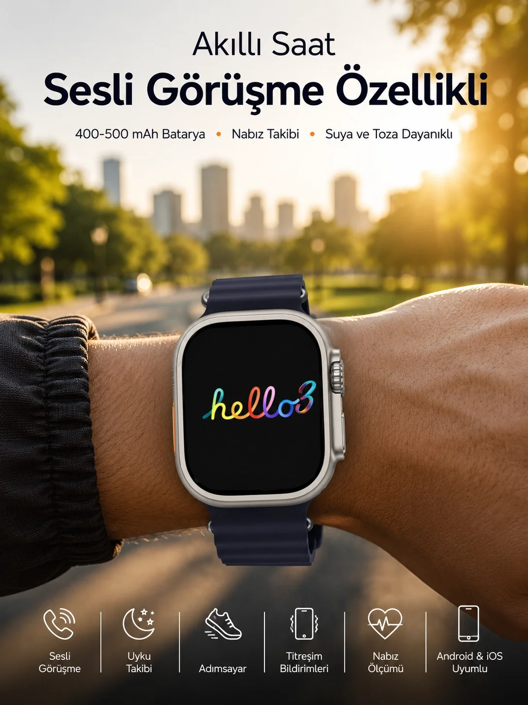 Yeni Nesil Arama Cevaplayan Uyku ve Sağlık Takibi GPS Özelliği