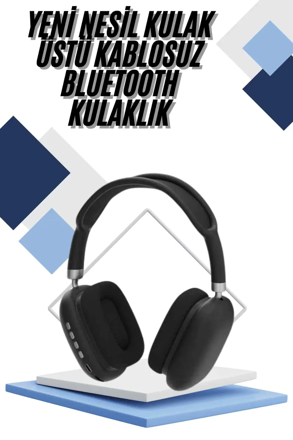 Yeni Nesil Bluetooth Kulaklık Kulak Üstü ANC Özelliği Yüksek Ses