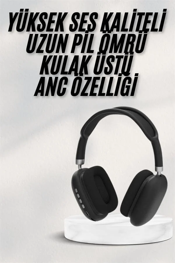 Yeni Nesil Bluetooth Kulaklık Kulak Üstü ANC Özellikli Yüksek Ses Kaliteli