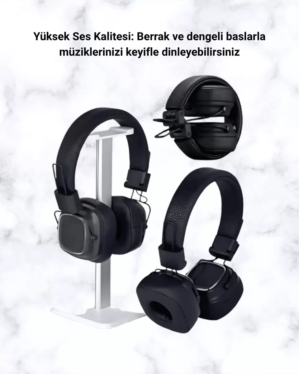 Yeni Nesil Bluetooth 5.3 Kablosuz Kulak Üstü Kulaklık - Rainbow Işıklı Tasarım ve Gelişmiş Bağlantı