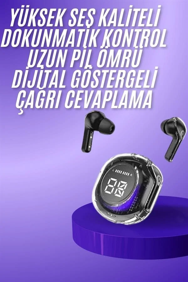 Yeni Nesil Bluetooth Kulaklık Dijital Göstergeli Dokunmatik 5.3 Kablosuz Yeni Nesil Bluetooth Kulaklık Dijital Göstergeli Dokunmatik 5.3 Kablosuz