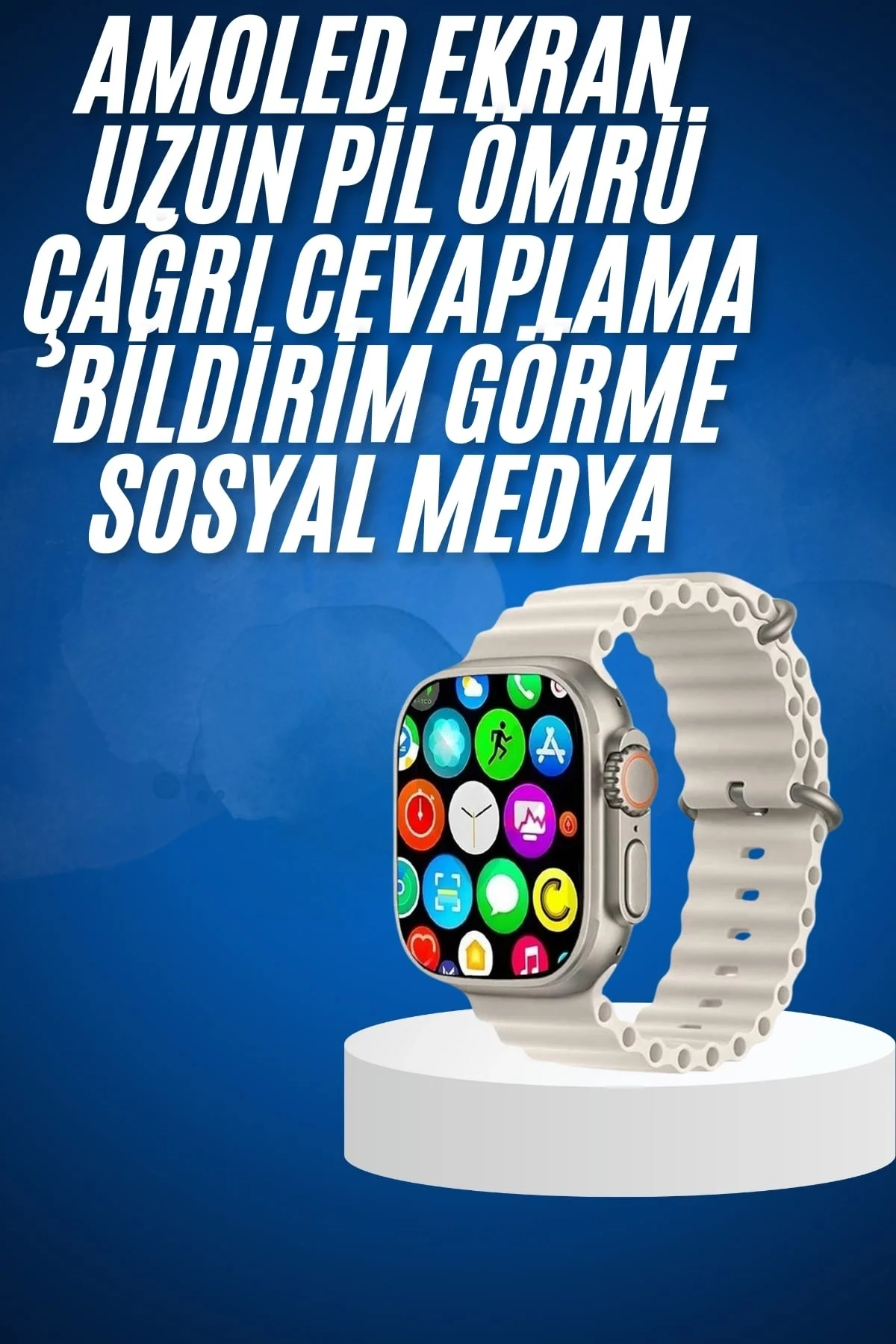 Yeni Nesil Bluetooth Bağlantılı Akıllı Saat Sosyal Medya Girişli Uyku Takibi
