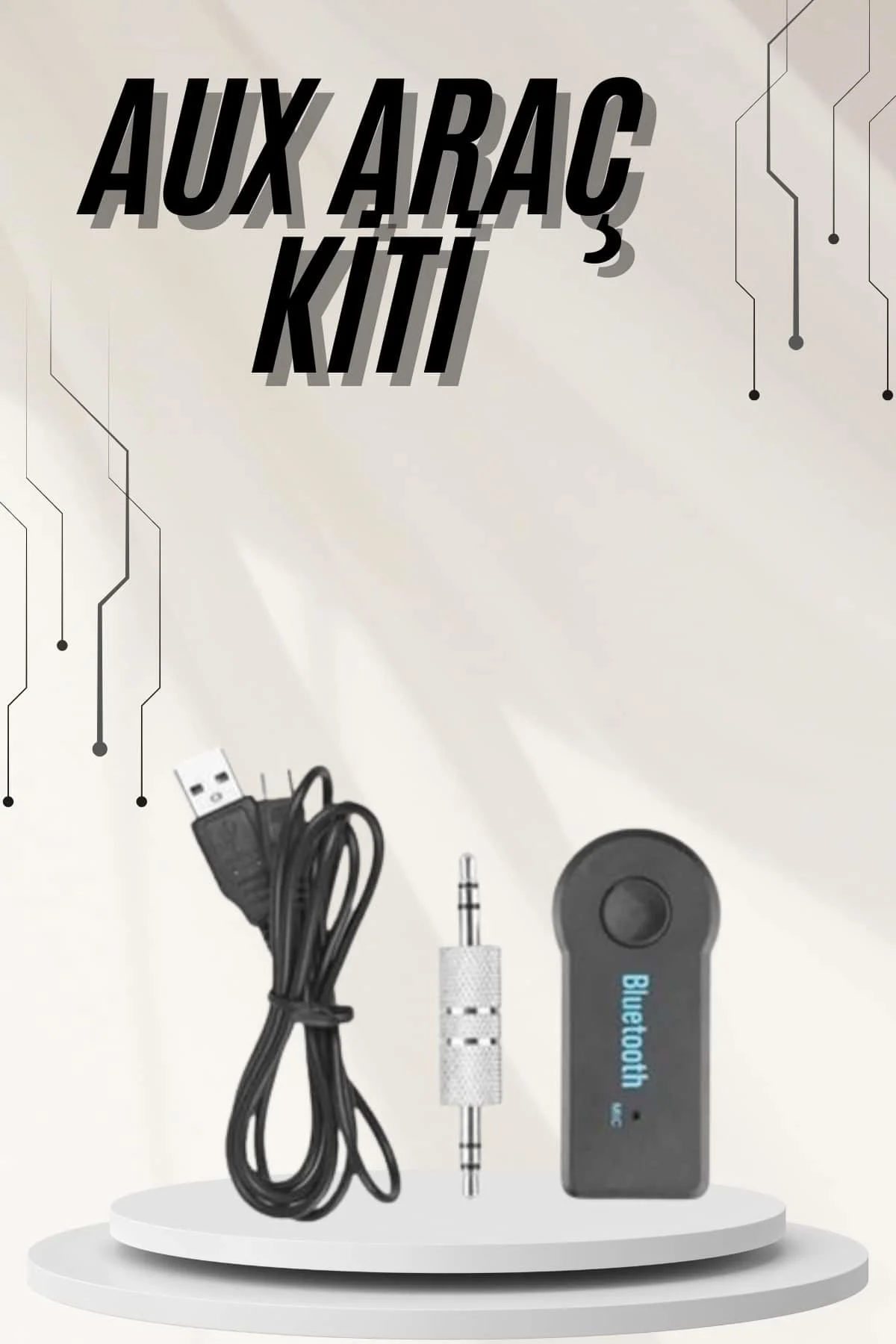 Yeni Nesil Bluetooth Aux Araç Kiti Siyah TV Tablet Telefon Araç Araba Fiyatı, Yorumları ve Özellikleri
