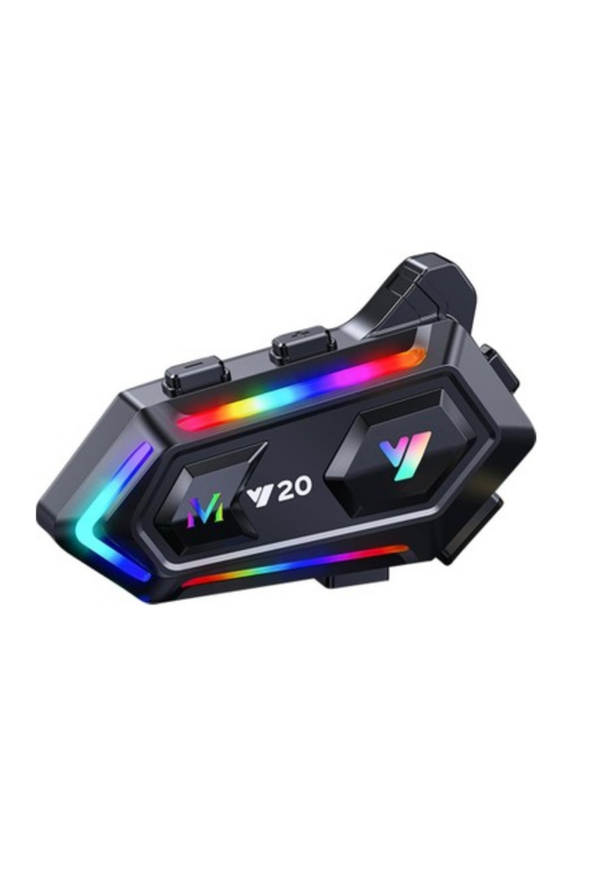 Yeni Nesil Bluetooth 5.3 Motosiklet Intercom RGB Işıklı 1000m Mes
