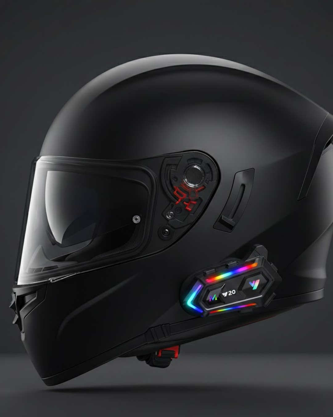 Yeni Nesil Bluetooth 5.3 Motosiklet Intercom RGB Işıklı 1000m Mes