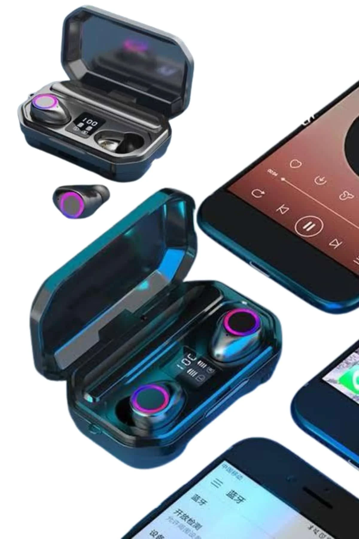 Yeni Nesil Bluetooth Kulaklık Uzun Pil Ömrü El Fenerli Dijital Şa