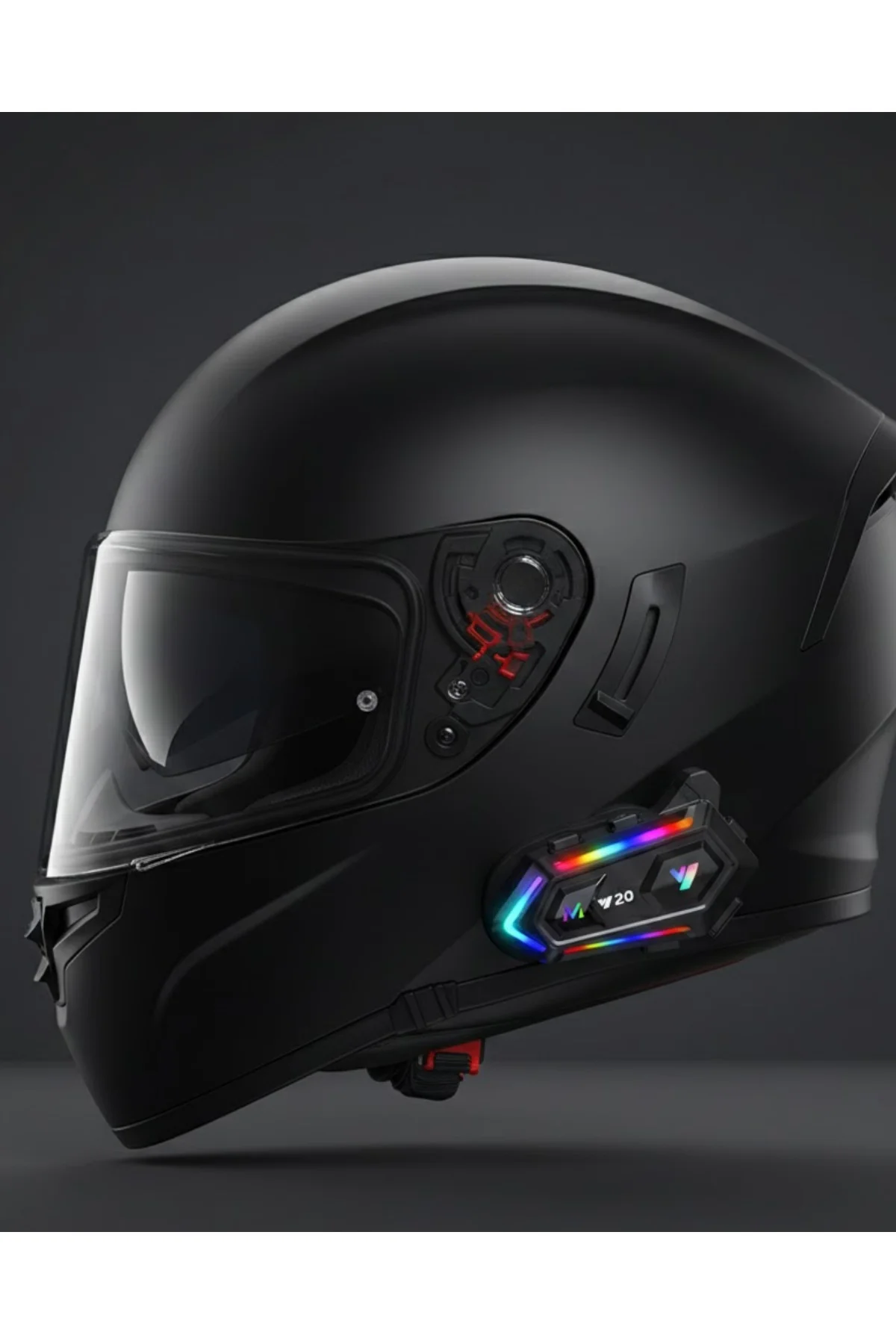 Yeni Nesil Bluetooth 5.3 Motosiklet Intercom RGB Işıklı 1000m Mes