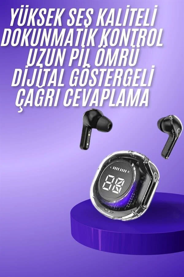 Yeni Nesil Bluetooth Kulaklık Dijital Göstergeli Gaming Dokunmati