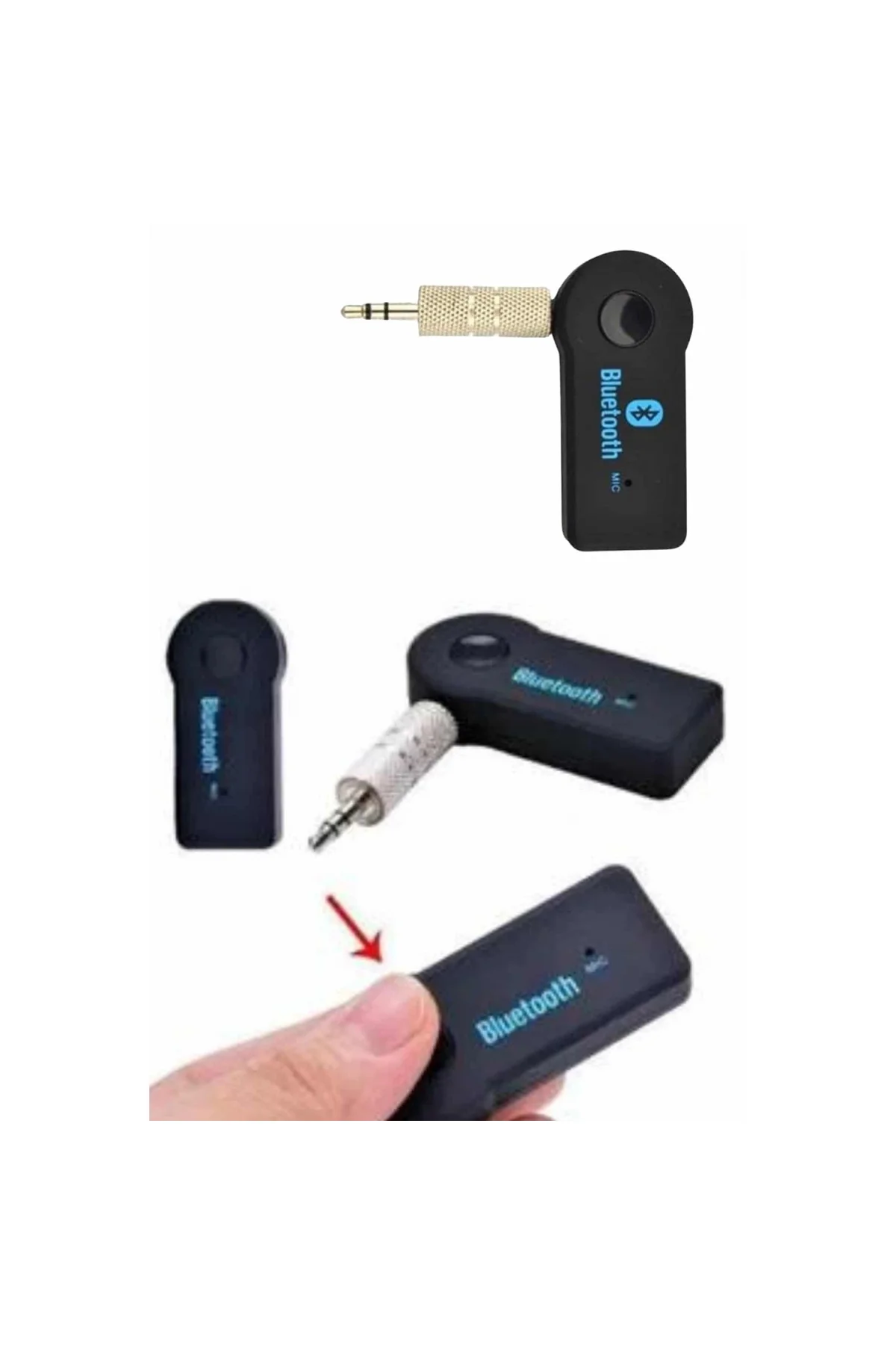 Yeni Nesil Bluetooth Aux Araç Kiti Siyah Tv Tablet Telefon Araç Araba - Görsel 4