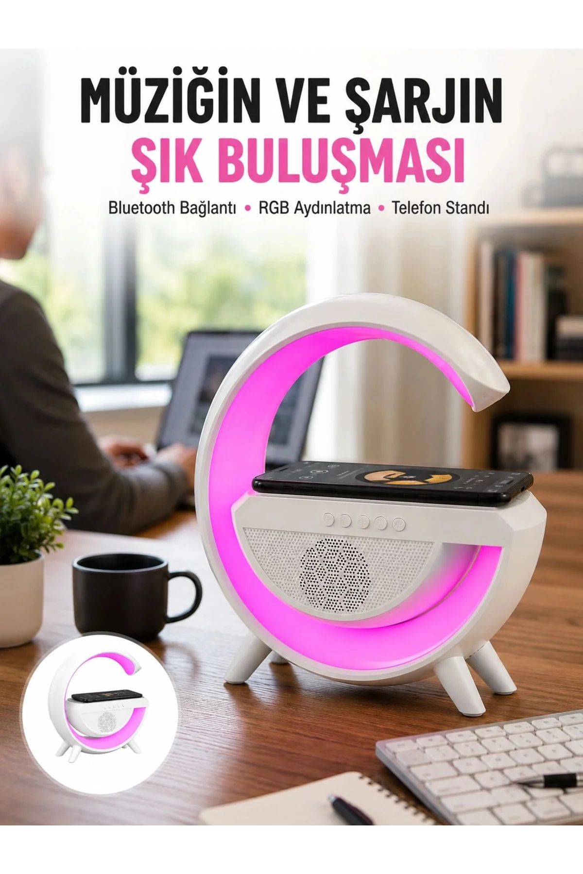 Yeni Nesil Bluetooth Hoparlör Speaker 5.0 Taşınabilir G Şeklinde Powerbankli Yeni Nesil Yeni Nesil Bluetooth Hoparlör Speaker 5.0 Taşınabilir G Şeklinde Powerbankli Yeni Nesil - Görsel 6