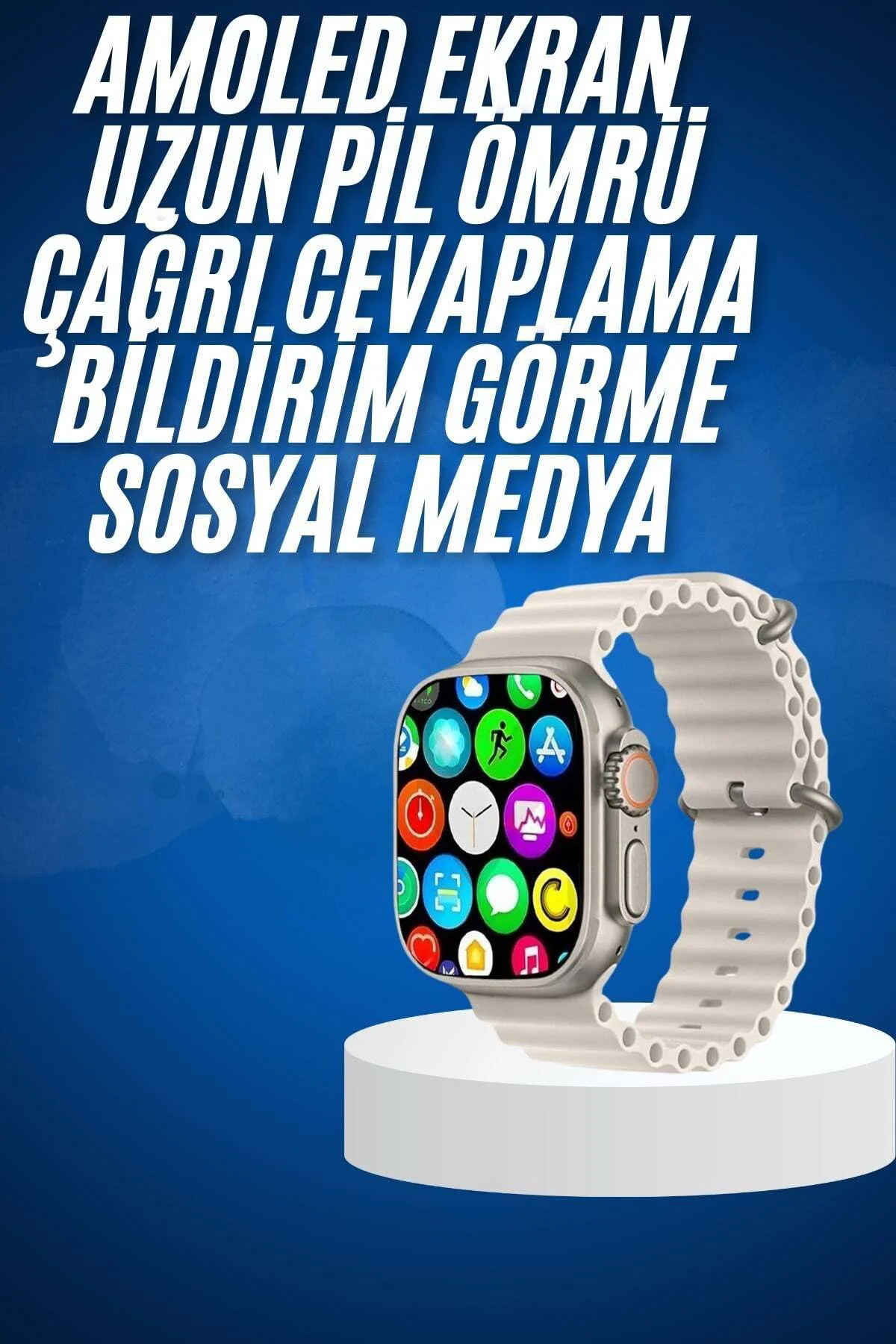 Yeni Nesil Bluetooth Bağlantılı Akıllı Saat Sosyal Medya Girişli 