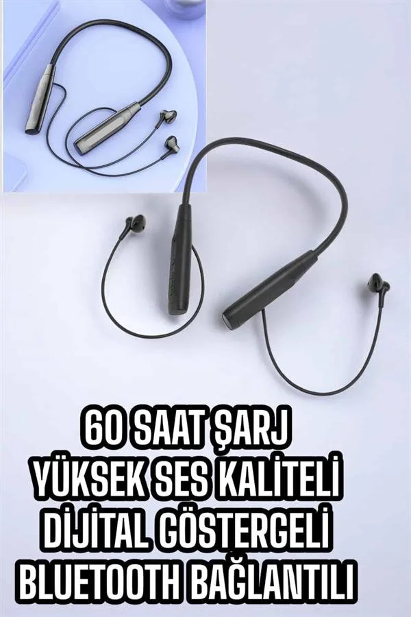 Yeni Nesil Bluetooth Kulaklık Kablolu Kulak İçi Dijital Göstergeli - Aktif Gürültü Önleme ve Dokunmatik Kontrol