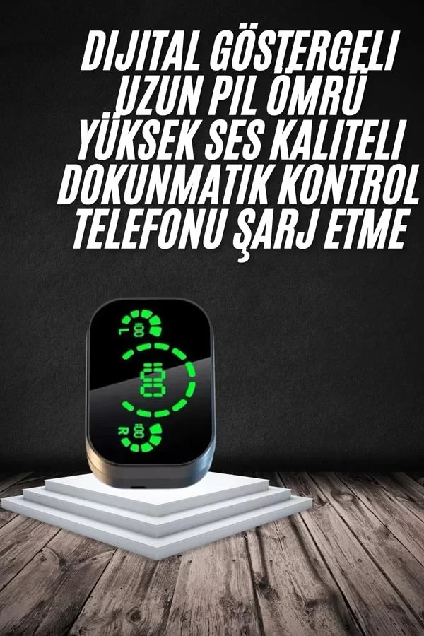 Yeni Nesil Bluetooth Kulaklık Çağrı Cevaplayabilen Dijital Göstergeli Powerbankli - Lisinya