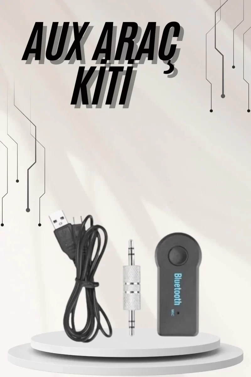 Yeni Nesil Bluetooth Aux Araç Kiti Siyah TV Tablet Telefon Araç Araba - Lisinya