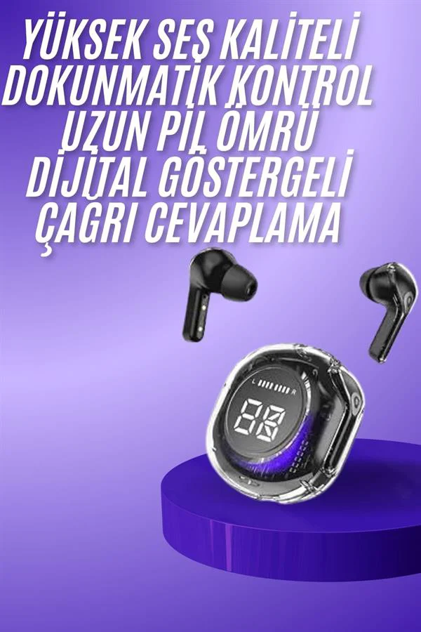 Yeni Nesil Bluetooth Kulaklık Dijital Göstergeli Dokunmatik 5.3 Kablosuz Yeni Nesil Bluetooth Kulaklık Dijital Göstergeli Dokunmatik 5.3 Kablosuz