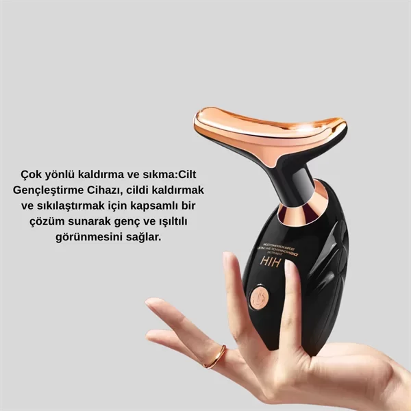 Yeni Nesil EMS Masaj Aleti - Cilt Gençleştirici, Yüz ve Boyun İçin Kırışıklık Azaltıcı ve Sıkılaştırıcı