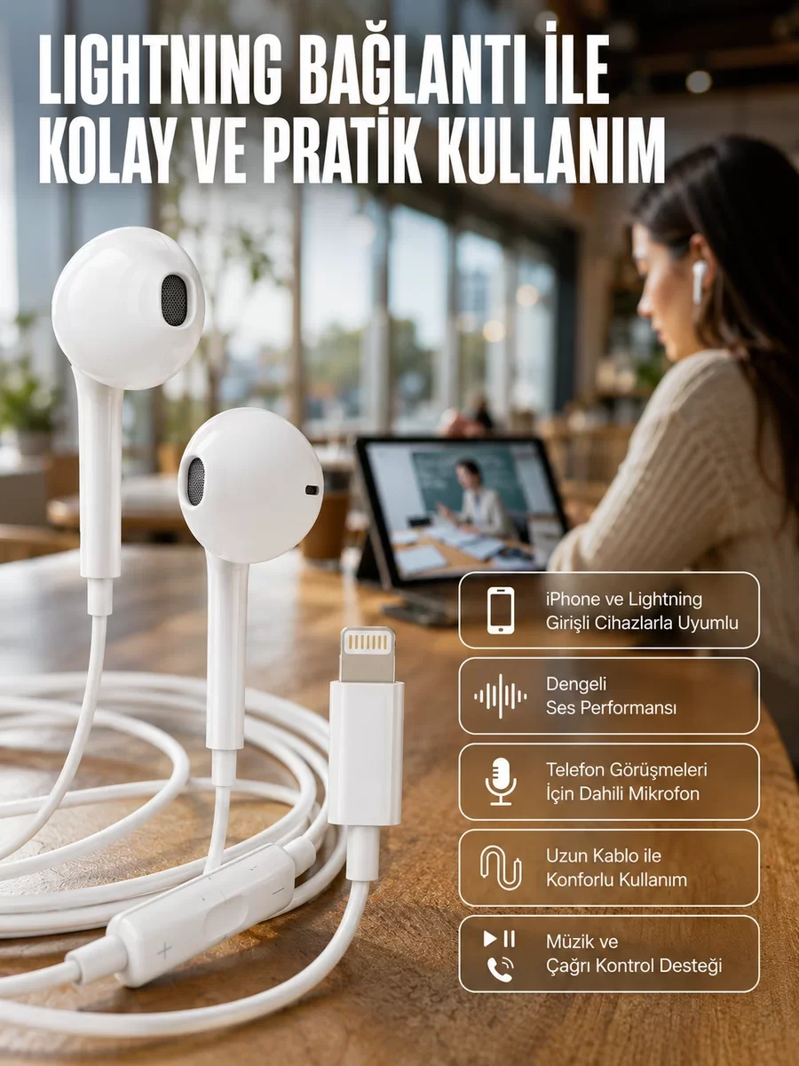 Yeni Nesil Ergonomik Kare Tasarımlı Kulaklık - Yüksek Ses Kalitesi ve Konfor