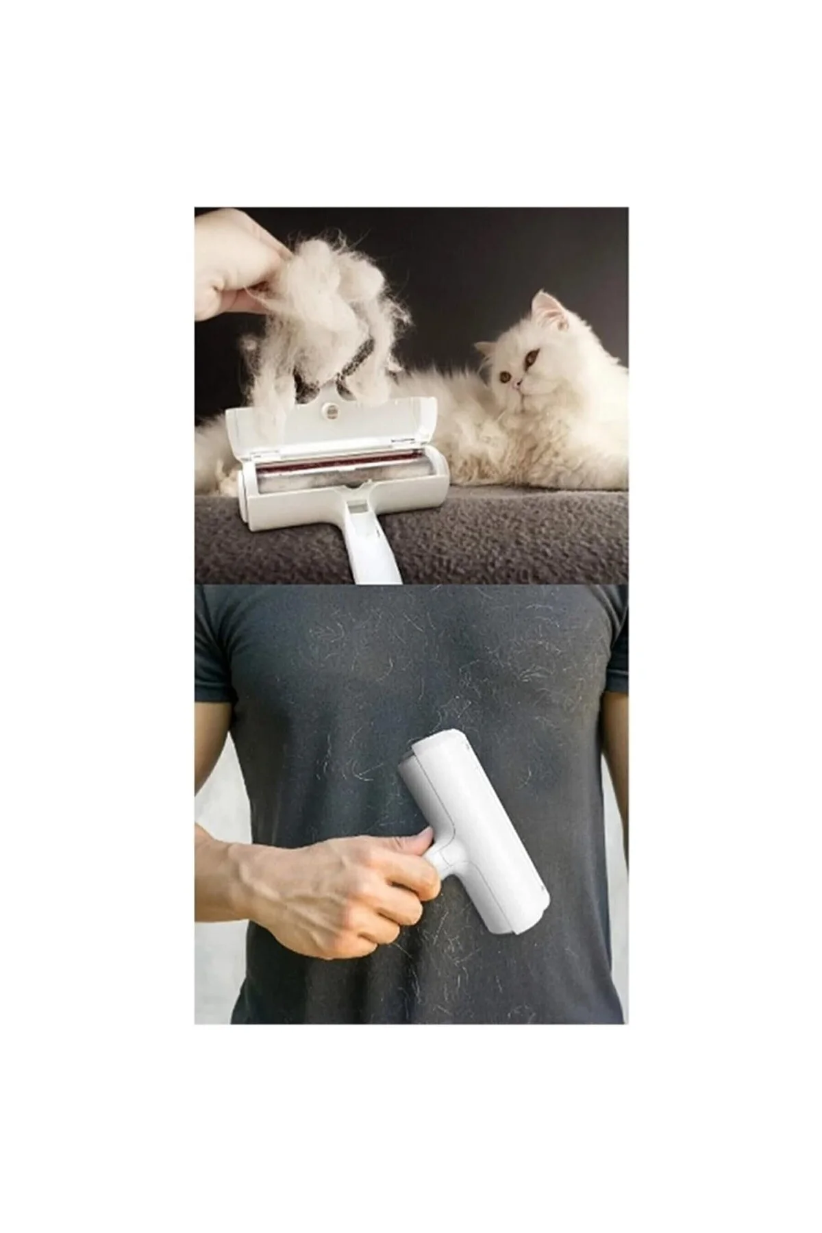 Yeni Nesil Hazneli Tüy Temizleyici Gırgır Kıl Toz Toplayıcı Kedi 