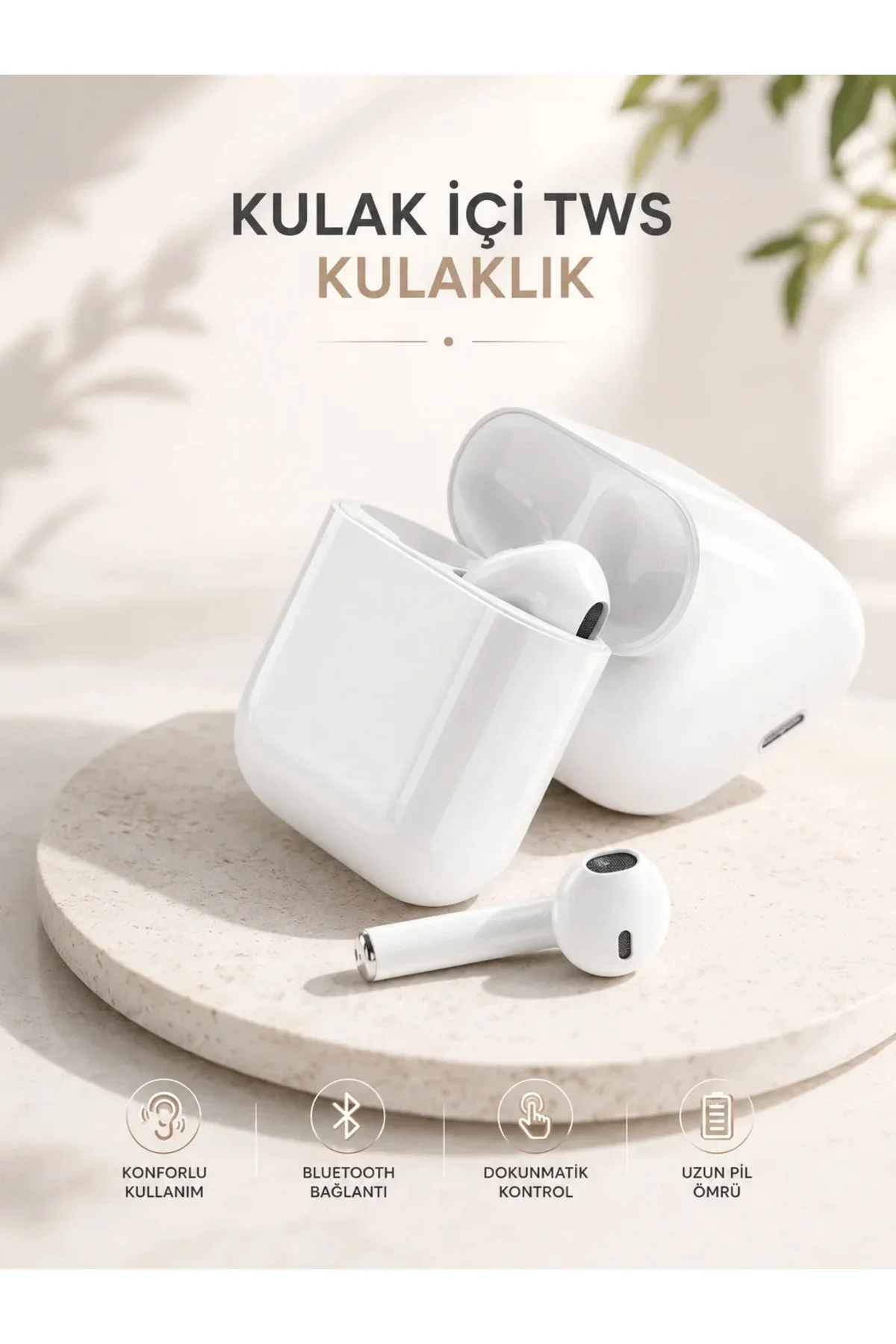 Yeni Nesil HD Ses ve Dokunmatik Kontrol Akıllı ve Şık Bluetooth Kulaklık