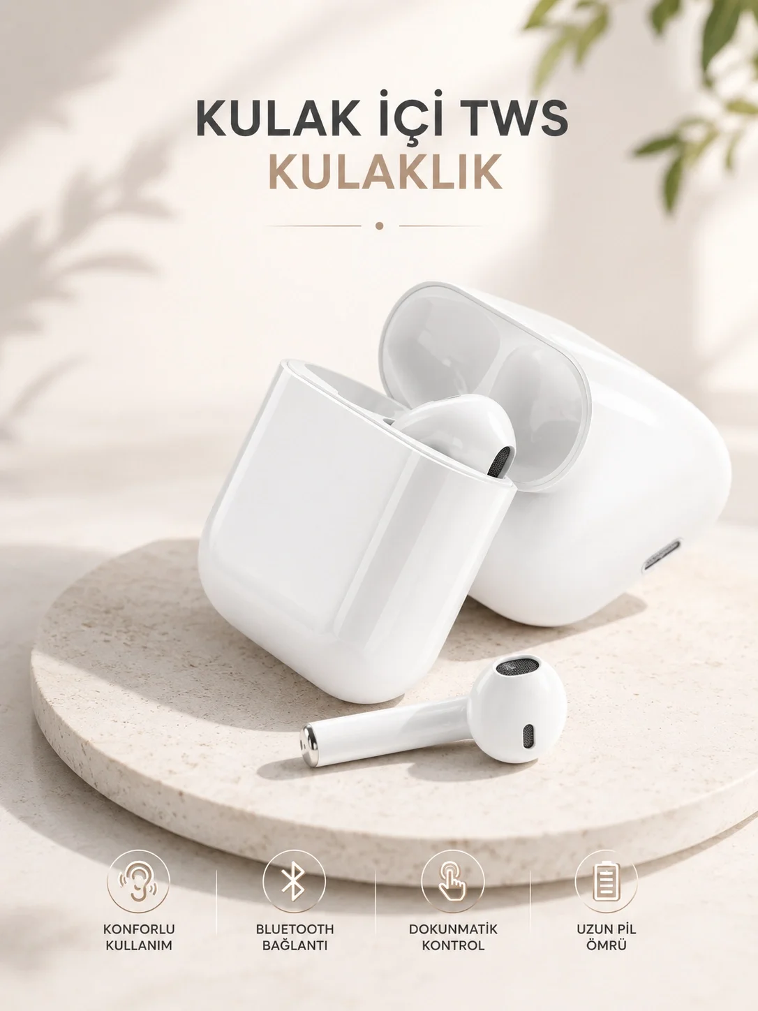 Yeni Nesil HD Ses ve Dokunmatik Kontrol Akıllı ve Şık Bluetooth Kulaklık Yeni Nesil HD Ses ve Dokunmatik Kontrol Akıllı ve Şık Bluetooth Kulaklık