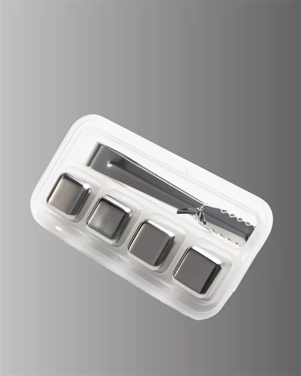 Yeni Nesil Hızlı Soğutma Paslanmaz Metal Buz Küpü Takımı 304 Çelik - İçecek Sulandırmaz