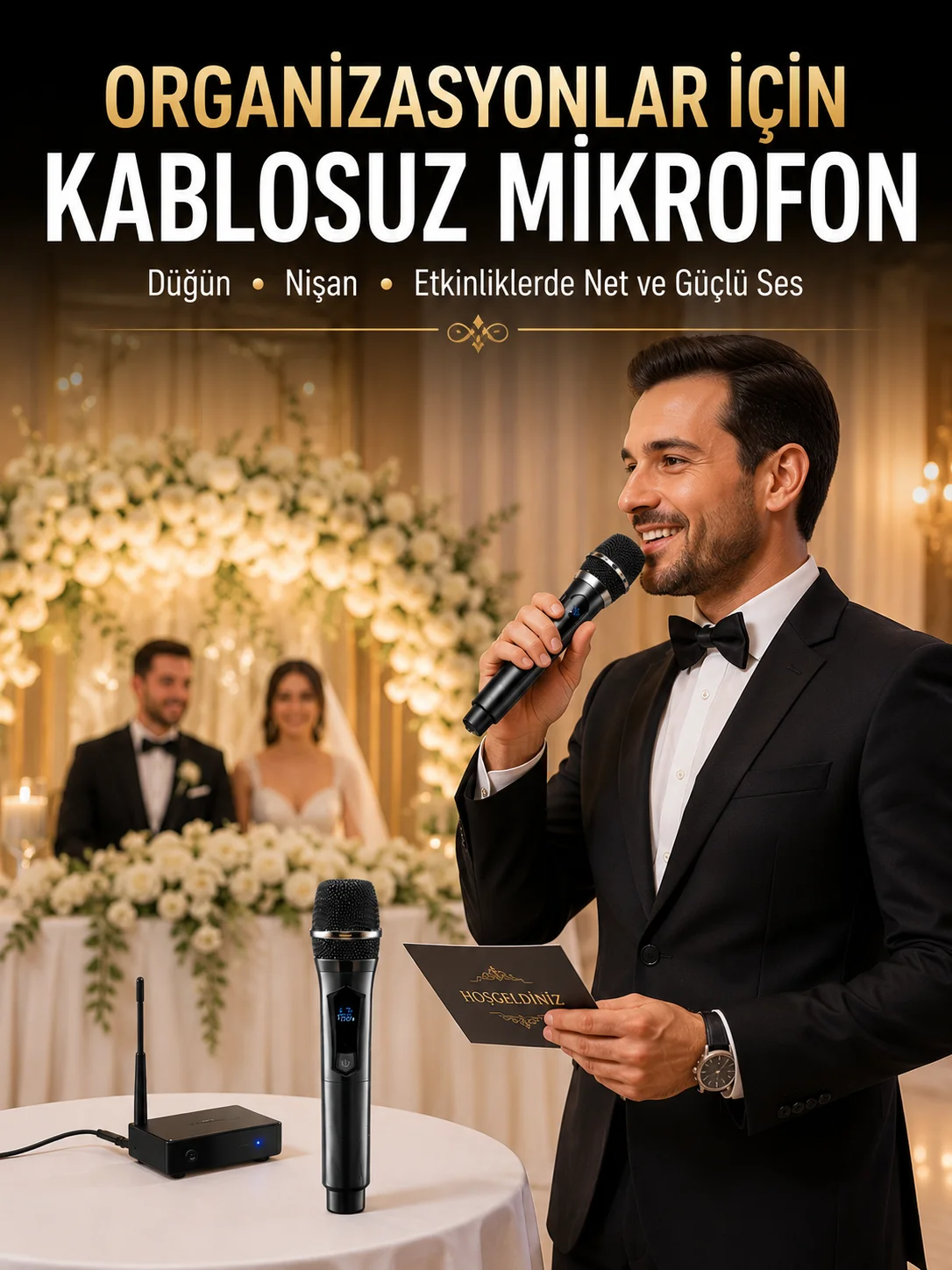 Yeni Nesil Kablosuz El Mikrofonu Seti Dijital Ekranlı Çift Mikrofonlu Yeni Nesil Kablosuz El Mikrofonu Seti Dijital Ekranlı Çift Mikrofonlu