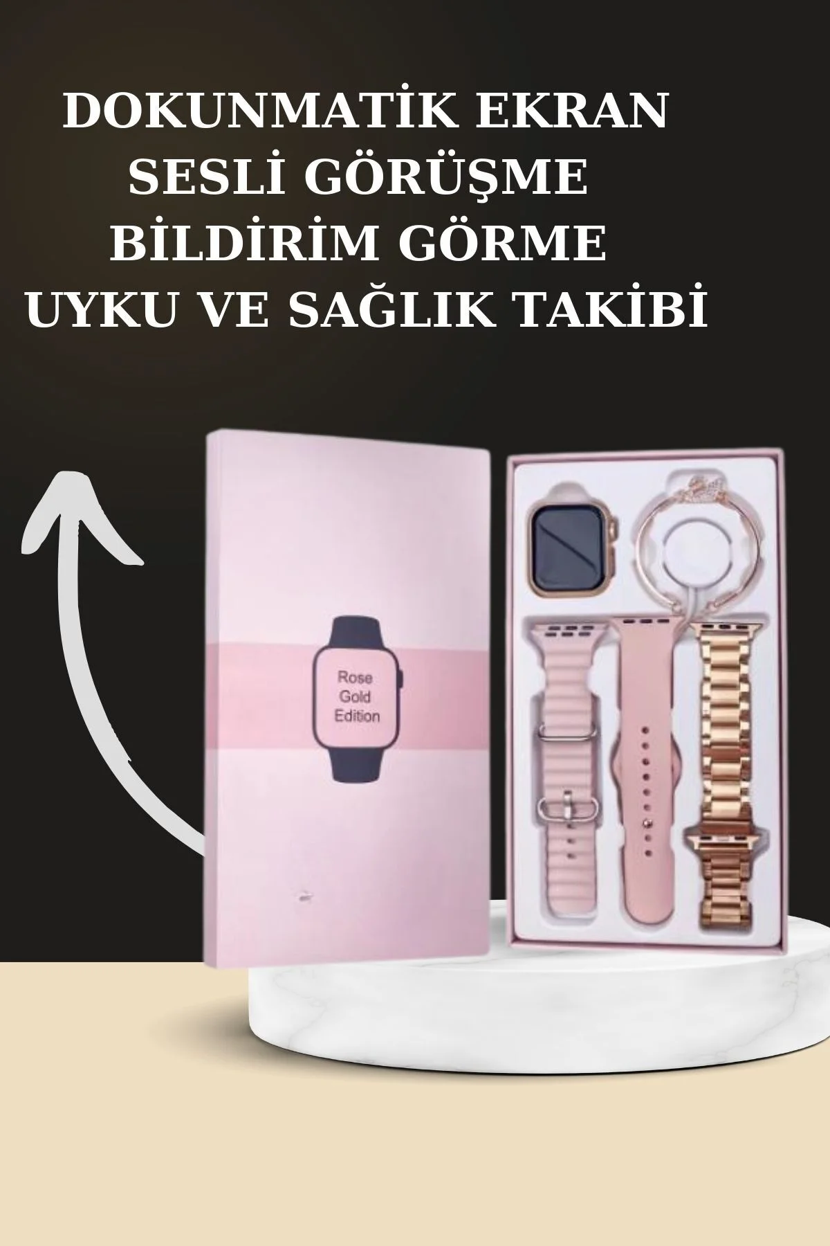 Yeni Nesil Kaliteli Akıllı Saat ve Kablosuz Bluetooth Kulaklık Yüksek Ses Kaliteli - Görsel 3