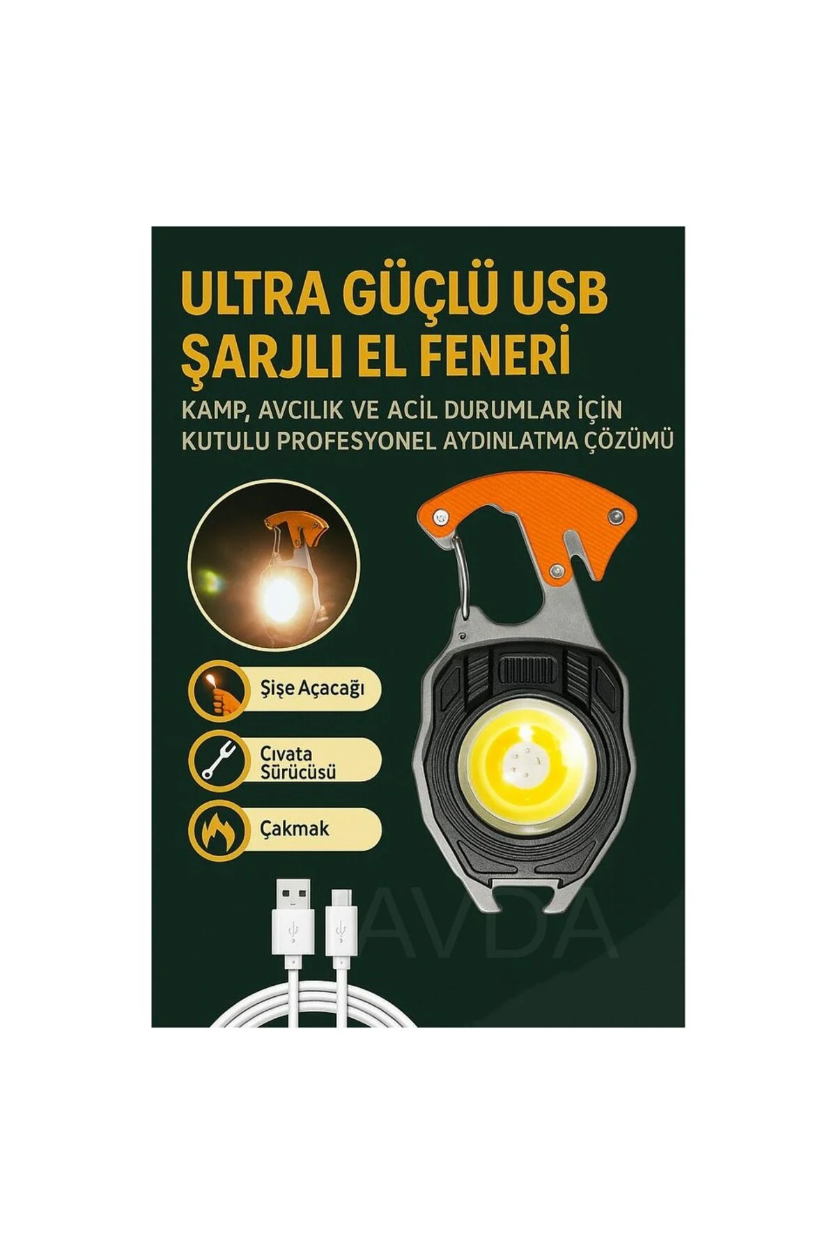 Yeni Nesil Kamp Feneri Çok Fonksiyonlu Fener Anahtarlık USB Çakmaklı Cam Kırıcı Kemer Kesici Açacak Yeni Nesil Kamp Feneri Çok Fonksiyonlu Fener Anahtarlık USB Çakmaklı Cam Kırıcı Kemer Kesici Açacak