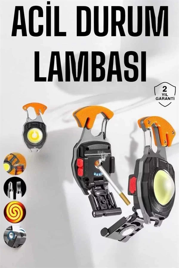 Yeni Nesil Kamp Feneri Çok Fonksiyonlu Fener Anahtarlık Usb Çakma