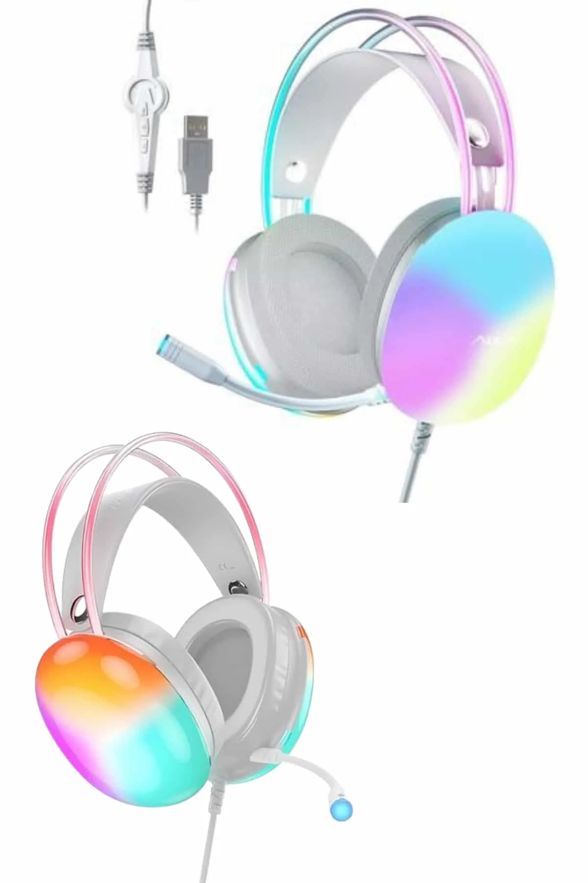 Yeni Nesil Kulak Üstü Kablosuz Uzun Ömürlü RGB Işıklı Bluetooth Kulaklık
