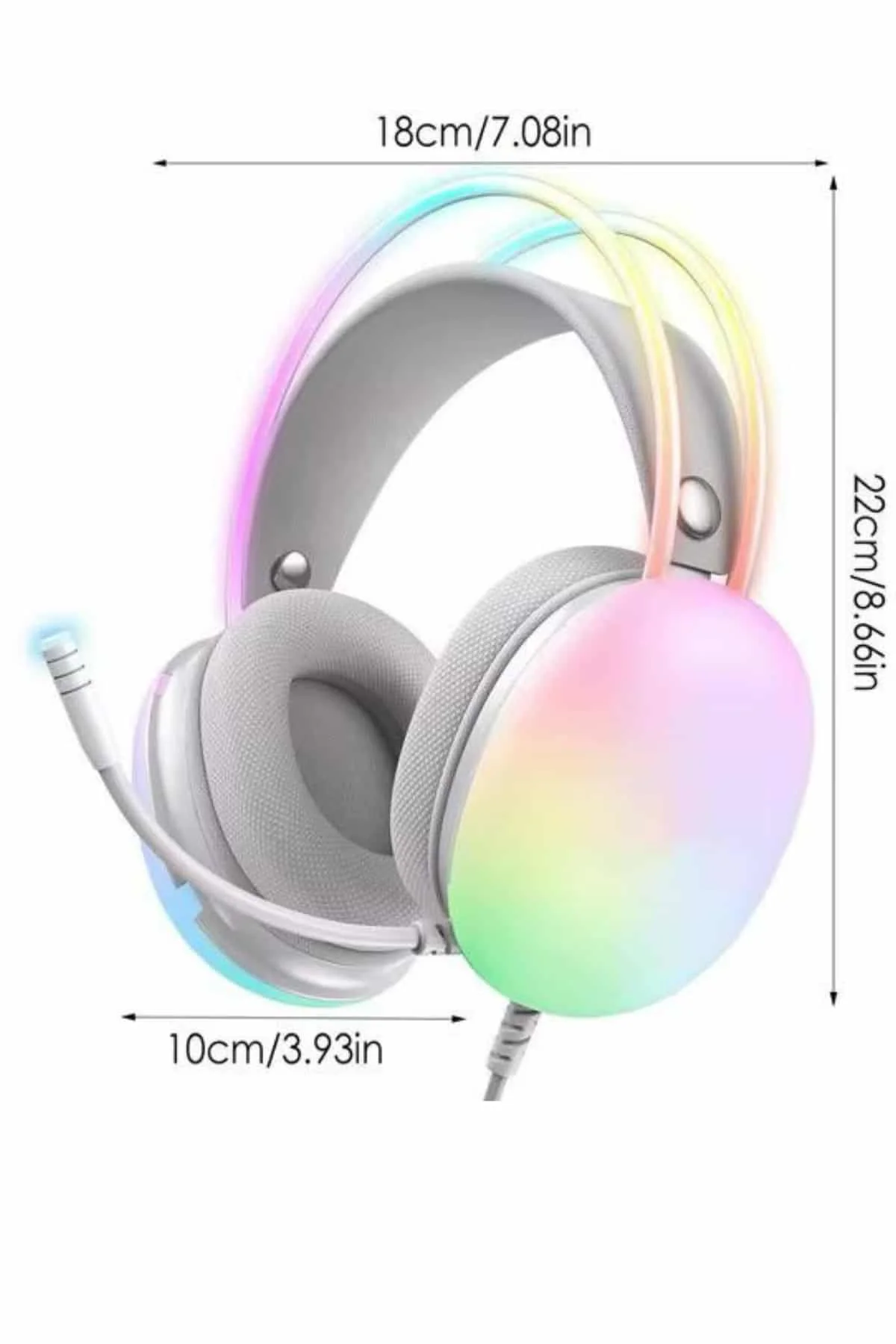 Yeni Nesil Kulak Üstü Kablosuz Uzun Ömürlü RGB Işıklı Bluetooth K