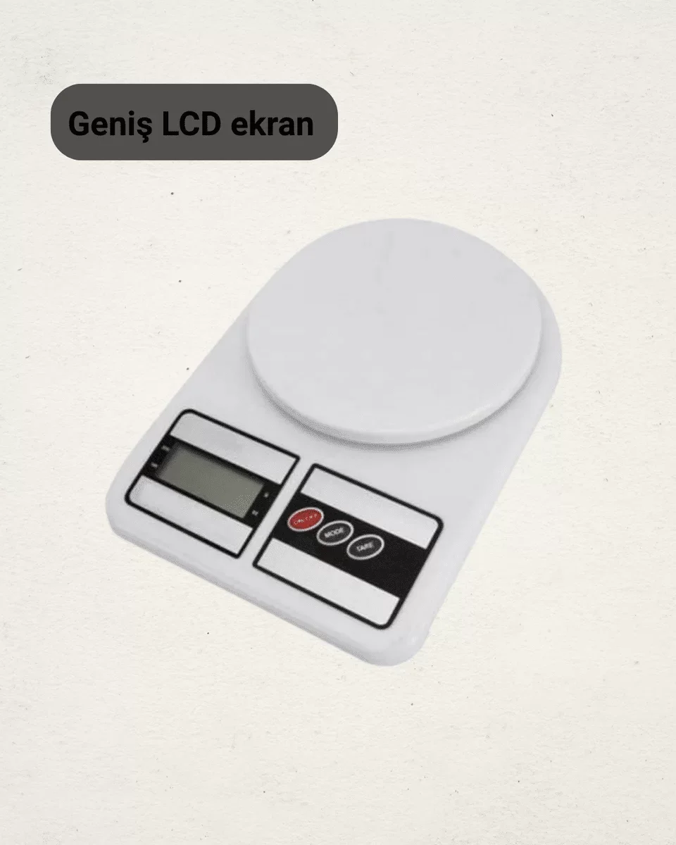 Yeni Nesil LCD Ekranlı Dijital Mutfak Terazisi - Yüksek Hassasiyetli Tasarım